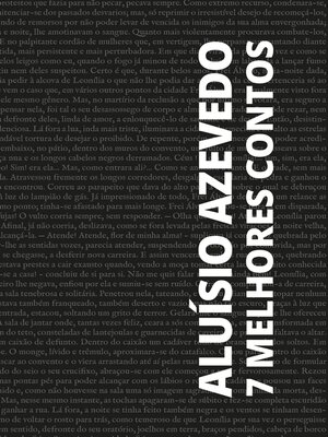 cover image of 7 melhores contos de Aluísio Azevedo